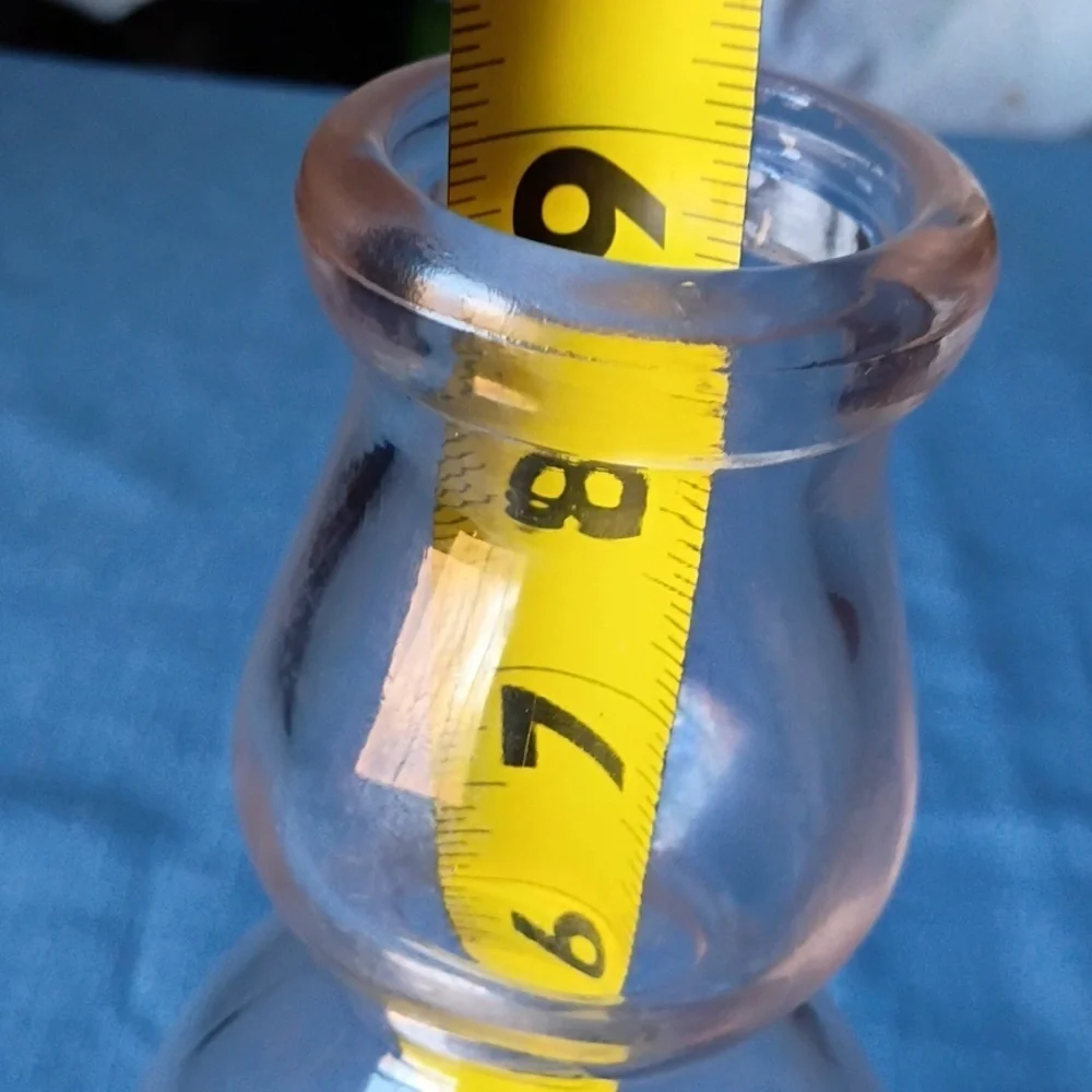 Clear Glass Bottle Vase - Vintage Style Milk Bottle.